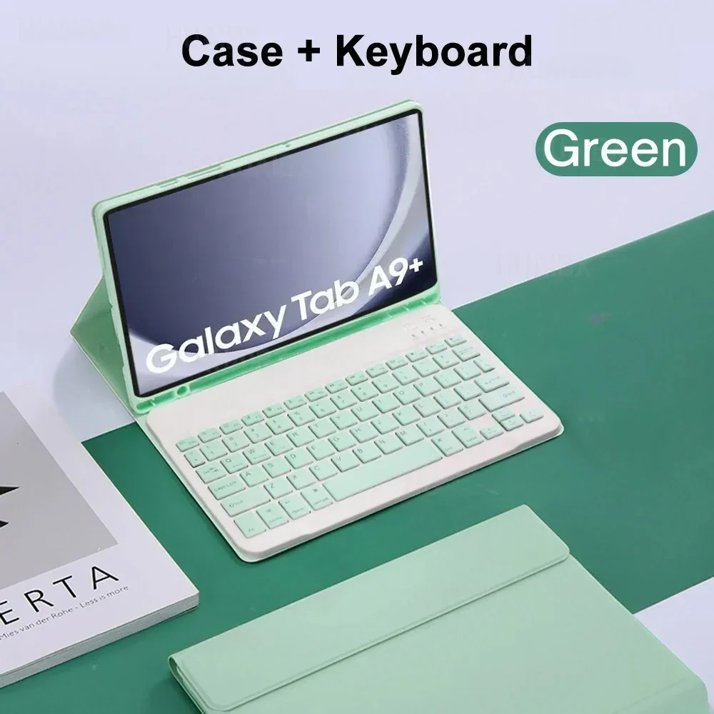 For Samsung Galaxy Tab A9 Plus 11 Inch Case Detachable Keyboard Case for Samsung Tab A9+ SM-X210N/X2