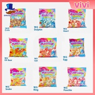 1kg gumm Series /190-200pcs /soft candy /1000g grams Gummi