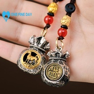 The Twelve Chinese Zodiac Signs Lucky Fortune Bag Pendant Keychain Festival Accessories Hanging U4q1