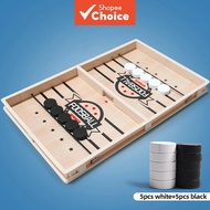 Foosball & Catapult Hockey Table Game, Fast Sling Puck Board Toy for Parent-Child Interaction, Fun F