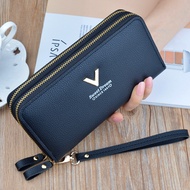 【iFashion】IUNYK Long Womens Wallet Female Purses Tassel Coin Purse Card Holder Wallets Female Pu Lea