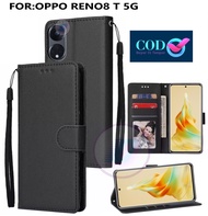 FLIP CASE WALLET UNTUK OPPO RENO8 T 5G FLIP LEATHER CASE PREMIUM-FLIP WALLET CASE KULIT/DOMPET HP