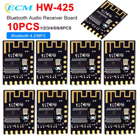 1-10pcs HW-425 Bluetooth Audio Receiver Module Bluetooth-compatible 4.2 Wireless HiFi Stereo Lossles