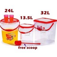 LAVA  Square/Round Juice/Water Container With Ladle, 13.5/24/32LTR BALANG AIR BERNIAGA