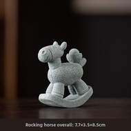 Zen Quartz Rock Horse Rocking Tea Pet Decor Ornament