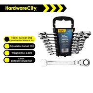 Deli 8PC 72-TOOTH RATCHET END Combination Wrench Set EDL140208T METRIC MM