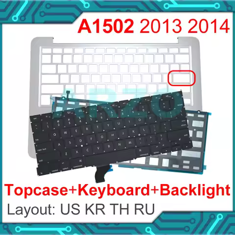 New Palmrest For Macbook Retina Pro 13.3" A1502 2013 2014 Topcase Keyboard Backlight US Korea Thai U