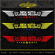 Sticker SEK KITO Custom cutting untuk cermin depan lori tahan panas kalis air