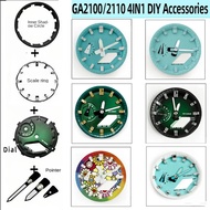 CasiOak 4-IN1 Mod kit for Casio G-shock GA2100 ga2110 ga-b2100 Watch Scale Ring Index dial surface H
