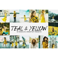 [FAST DELIVERY] 50 Teal &amp; Yellow Lightroom Presets and LUTs - Adobe Lightroom Mobile and Desktop/PC