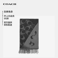 蔻驰COACH【官方直供】奢侈品女士围巾黑色绵羊毛/山羊绒CB684BLK