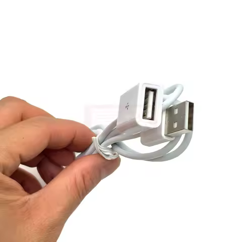 New Arrival White PVC Metal USB 2.0 Male to Female Extension Adapter Cable Cord 1m 3Ft 6TY