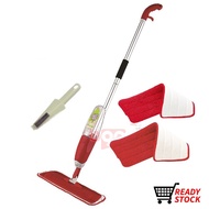 Easy Floor Cleaning Spray Mop w/ 2pcs Microfibre Cloth & Brush (WYL-09 Red)