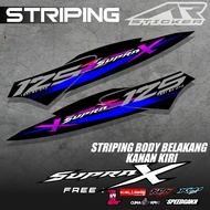 ALREADY CUTTING Sticker Striping Honda Supra 125 2007-2013 Simple Racing Design Sticker Variation X0