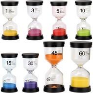 HOZEON 8 Pack Sand Timer Set, Plastic Hourglass Sand Timer, Colorful Sandglass Hourglass Sand Clock 