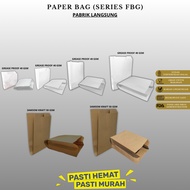(100 Pcs) White Bread Paper Bags / Size 12.5x8x22.5 snack Sauce Paper Bags Fried Chicken Bags Cake B