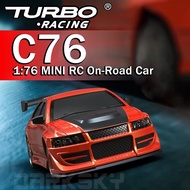 Turbo Racing C76 Flat Running Racing 1:76 MINI RC Electric Remote Control On-road Car Desktop Toys A