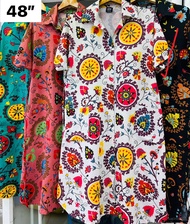 #เดรส ผ้าฝ้ายลินินคอปก Dress Cottonlinen .Boat neck dress.อก : Chest 32”- 48”ความยาว 39".สะโพก : Hip