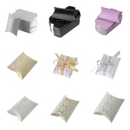 10 Pieces or 50 Pieces of Pillow Box, Door Gift, Wedding Box with Ribbon, Wedding Gift Packaging Box