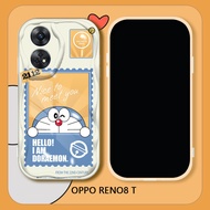 For OPPO Reno8 T Reno8 Pro Reno 8T 5G Reno 8 Pro Soft Silicone Phone Casing Cartoon Doraemon Wave Edge Back Cover Case Protection Shockproof Cases