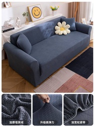 ผ้าคลุมโซฟา L Shape Sarung Sofa 1/2/3/4 Seater Person Elastic Fabric Thick Sofa Couch Protector Slip