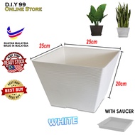 Square type Flower Pot 2491 (25cm width x 25cm length x 20cm height) / Modern Design Flower Pot Indo