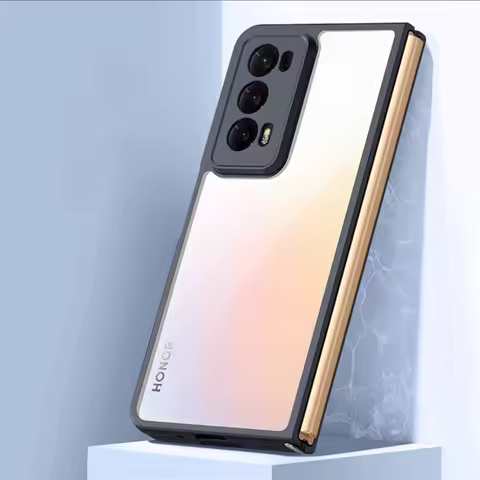 For Honor Magic V2 Case Honor Magic V2 Cover Funda Hard Clear PC Shockproof Camera Full Cover Back B