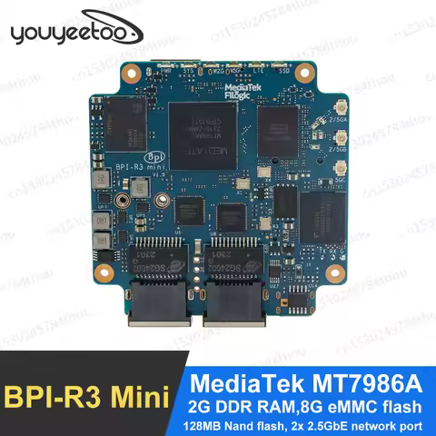 Banana Pi BPI-R3 Mini Router Board MediaTek MT7986 2G RAM 8G eMMC support Wi-Fi6 2.4G/5G with MT7976