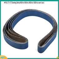 【xkky】 4pcs  for 2"x 72" 40/60/80/120Girt Ceramic Sanding Belts Bands Coarse Grinding