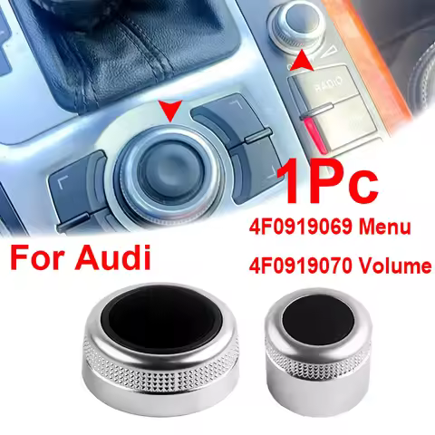 For Audi A6 C6 S6 Allroad Q7 A8 S8 Setting Navigation Main Menu Switch Cover Multimedia MMI Volume K