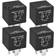 4 X 12VDC 40A 5-Pin Automotive Relay P6SDT FOAB-14B192-AA Replacement F0AB-14B192-AA for  Electrical