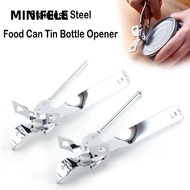 MINIFELE Food Can Opener, Manual Stainless Steel Tin-Opener, Portable Multifunctional Bottle Opener 