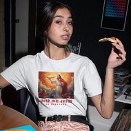 JESUS PIZZA 中性短袖T恤 白色 交換禮物耶穌聖母聖誕基督食物