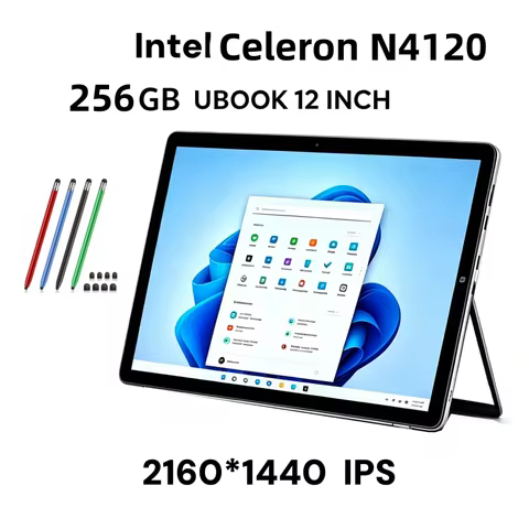 12 Inch 8GB RAM 256GB ROM Q1 Ubook Tablet PC 64 Bit Windows 11 Intel Celeron N4120 Quad Core HDMI-Co