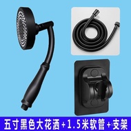 QY1Large Shower 5-Inch Top Spray Shower Nozzle Booster Bath Heater Shower Head Water Heater Pressurized Rain Shower Head