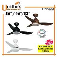 FANCO B-STAR DC Motor Ceiling Fan with 3 Tone LED Light Kit and Remote Control