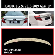 PERODUA BEZZA 2016-2019 GEAR UP STYLE REAR BOOT LIP TRUNK SPOILER ABS SKIRT LIP BODYKIT