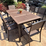 全新戶外桌椅 塑木防雨防腐餐桌椅