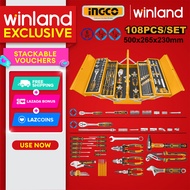 Ingco by Winland 108pcs Industrial Hand Tool Chest Set HTCS151081 ING-HT
