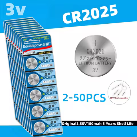 2-50PCS Doublepow CR2025 Lithium Battery DL2025 BR2025 KCR2025 For Car Remote Control Watch Motherbo
