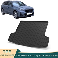 Car Rear Trunk Mats Carpets For BMW X1 iX1 U11 2023-2024 Car Cargo Liner All-Weather TPE Non-slip Tr