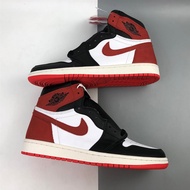 Readystock Nk Air Jordan 1 Retro High OG 6 Rings White/Track Red-Black Basketball Shoes 555088-112 R