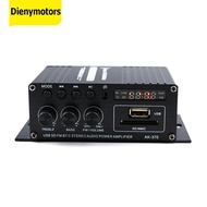 เครื่องขยายเสียงดิจิตอล DC 12V ลำโพงซับวูฟเฟอร์เพลงอัตโนมัติ2.0ช่องสัญญาณ AK-370 20W + 20W Hi-Fi ขนาดเล็กสเตอริโอยูเอสบีอินพุต OTG