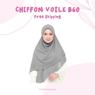 BAWAL CHIFFON VOILE BIDANG 60 / TUDUNG LABUH BIDANG 60 / BAWAL LABUH LIMITED