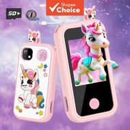 Boys Girls Play Learning Phone Toy 2.4in HD Touch Display Dual Camera System Interesting Puzzle Game