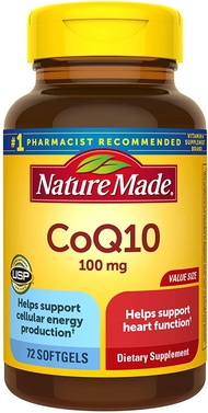 [HCM]Viên uống hỗ trợ tim mạch  CoQ10 Nature Made CoQ10 100mg 72 viên