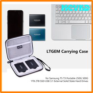 MCVKD LTGEM EVA Hard Case for Samsung T5 T3 Portable 250G 500G 1TB 2TB SSD USB3.1 External Solid State Hard Drives(only case!) JSHDR