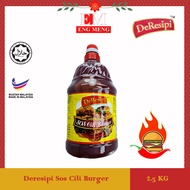 Deresipi Burger Chili Sauce 2.5KG Deresipi 辣椒酱 2.5KG Deresipi Sos Cili Burger 2.5KG