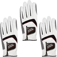 LEZAX MBGL-3401 MISSILE BOMBARD Golf Gloves, Set of 3, Non-Licensed Silicone Resin Treated, Left Han