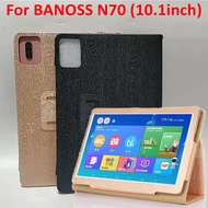 PU Leather Case For BANOSS N70 10.1inch 2022 BANOSS Tablet PC 10.1" Case Stand Flip Cover Casing